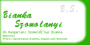 bianka szomolanyi business card